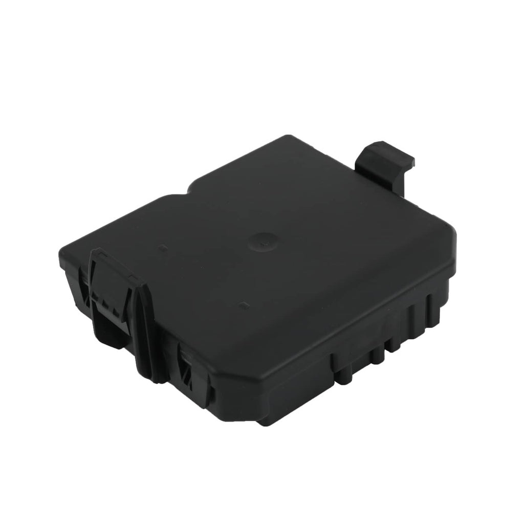 Rear liftgate control module, black plastic box with side connector block