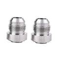 Stainless steel male weld-on bung fitting, 10AN size with threaded end