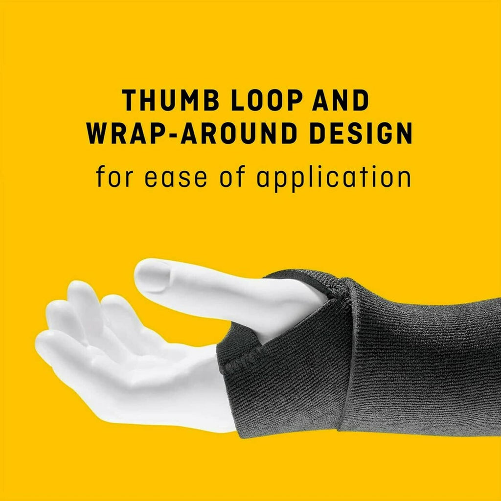 Wrist support with thumb loop and wrap-around design for easy use