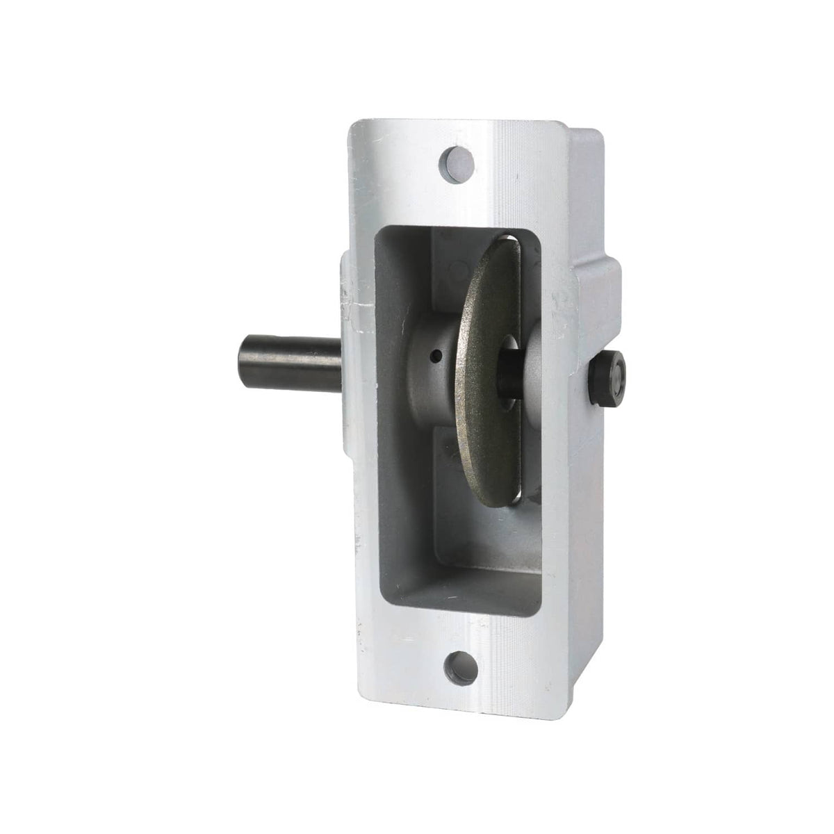 Manual piston ring grinding tool with metal body and exposed grinding wheel