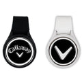 Magnetic hat marker clips, black and white, oval Callaway logos