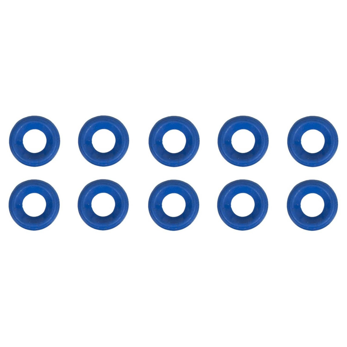 Fel-Pro grommet set: blue plastic grommets with center holes, 10-pack.