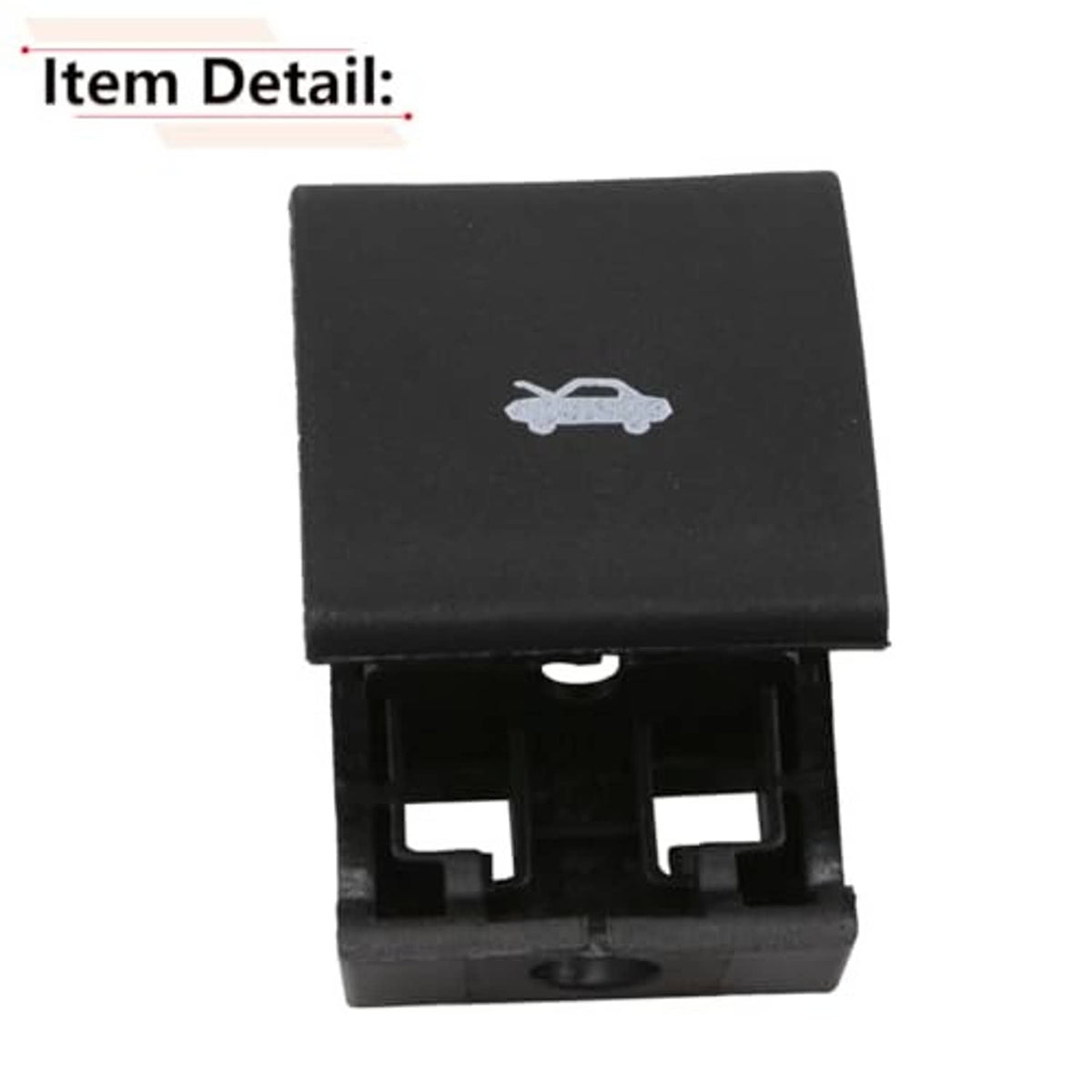 Black hood release handle switch with car icon, front cover with open mounting frame