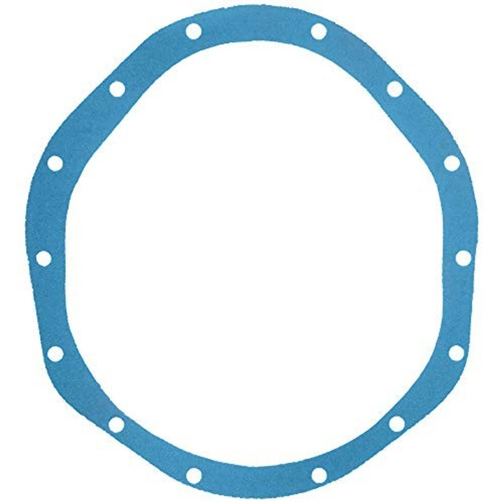 Blue circular gasket with bolt holes punched along the outer ring