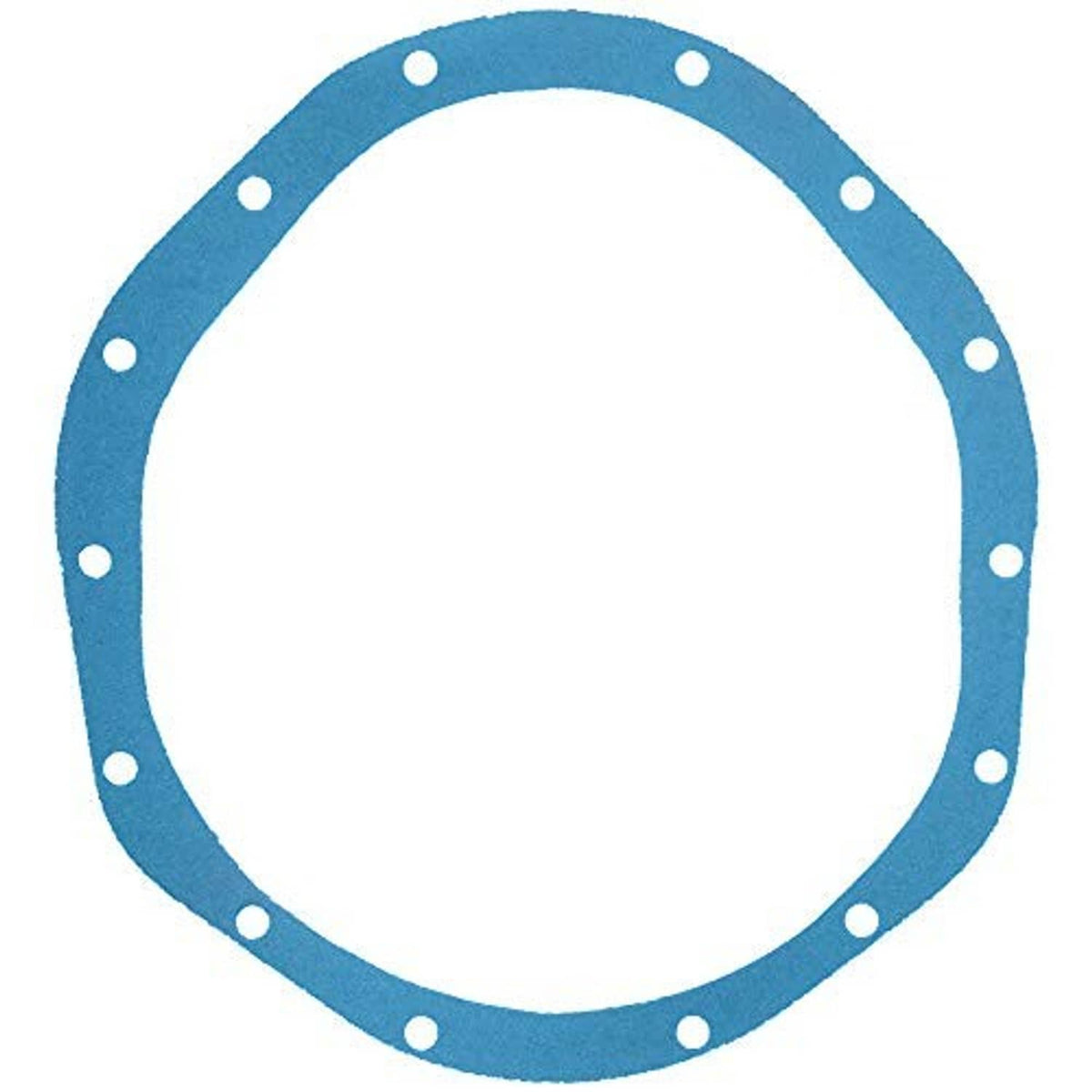 Blue circular gasket with bolt holes punched along the outer ring
