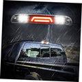 Third brake light with clear lens and lit red LED bar, with side mounting screws