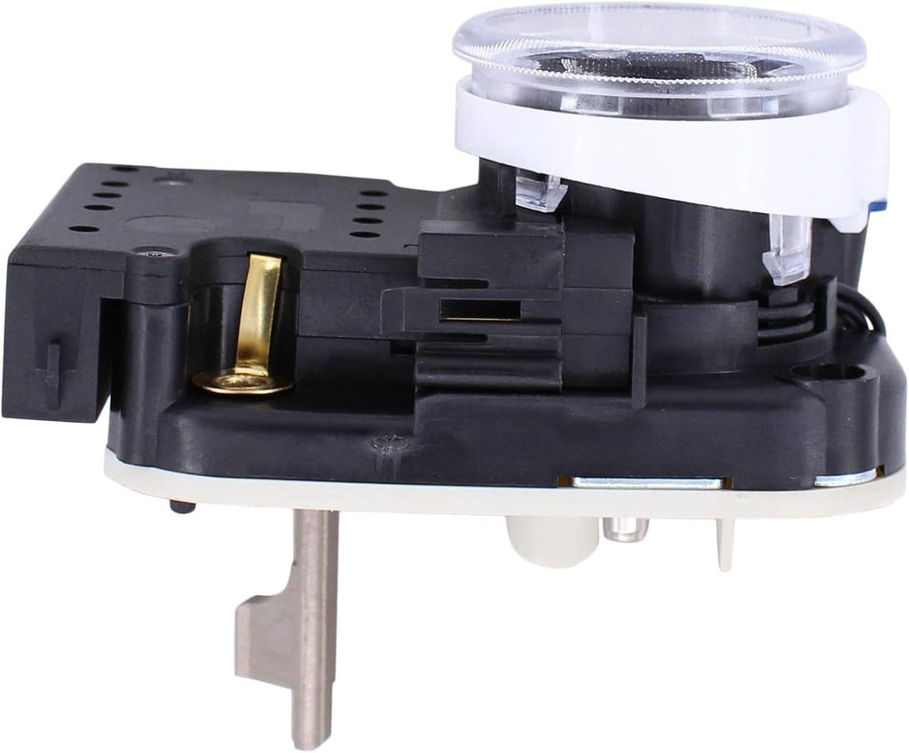 Ignition switch lock cylinder assembly with black plastic body and mounting pins