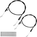 Throttle control cable set, two black cables with metal z-bend ends and connectors
