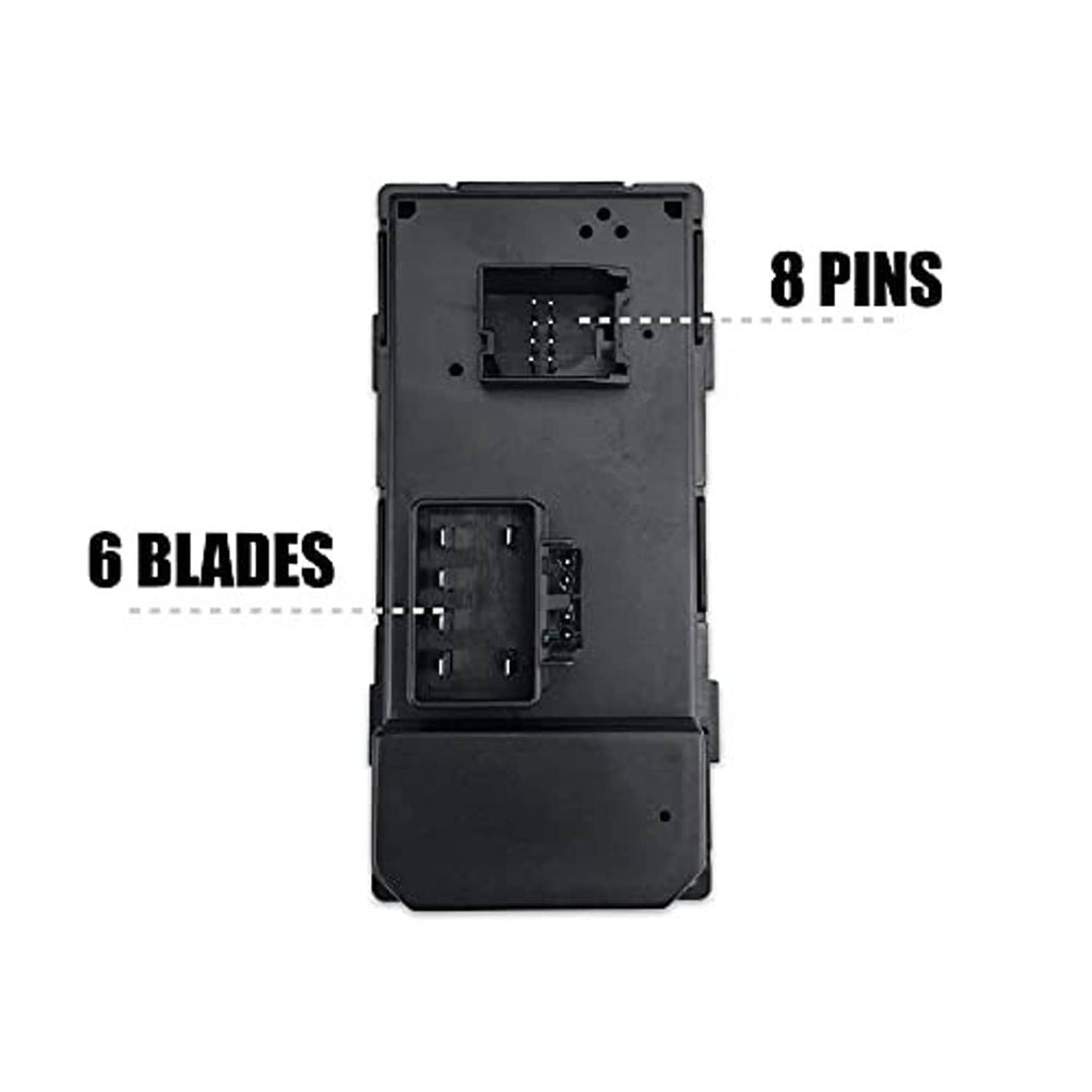 Black rear housing of power window switch with connector opening for wiring