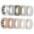 Silicone ring covers with metal insert, assorted colors in a 10-pack set
