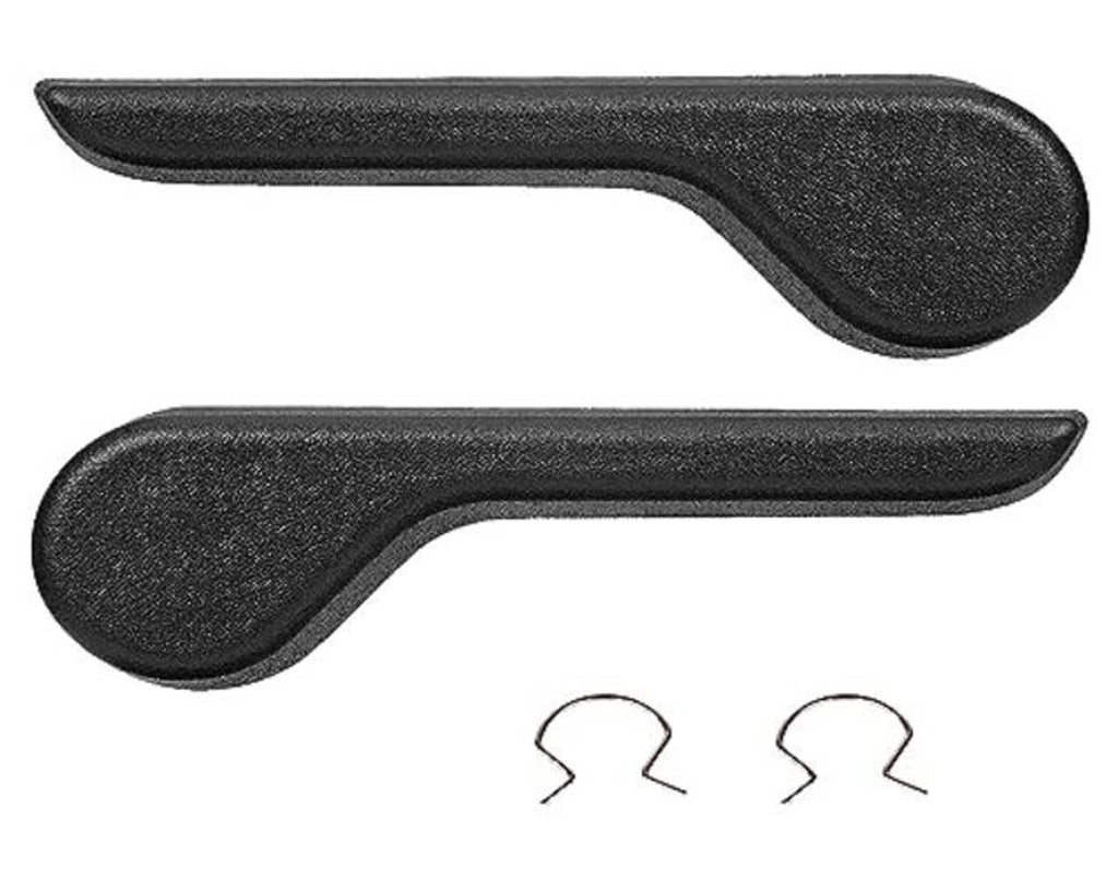 Black seat recliner handle lever set with two front levers