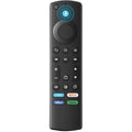 Black TV streaming replacement remote with microphone button and directional keypad