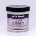 Mia Secret Cover acrylic powder jar, white peony, 4 oz plastic container with black lid