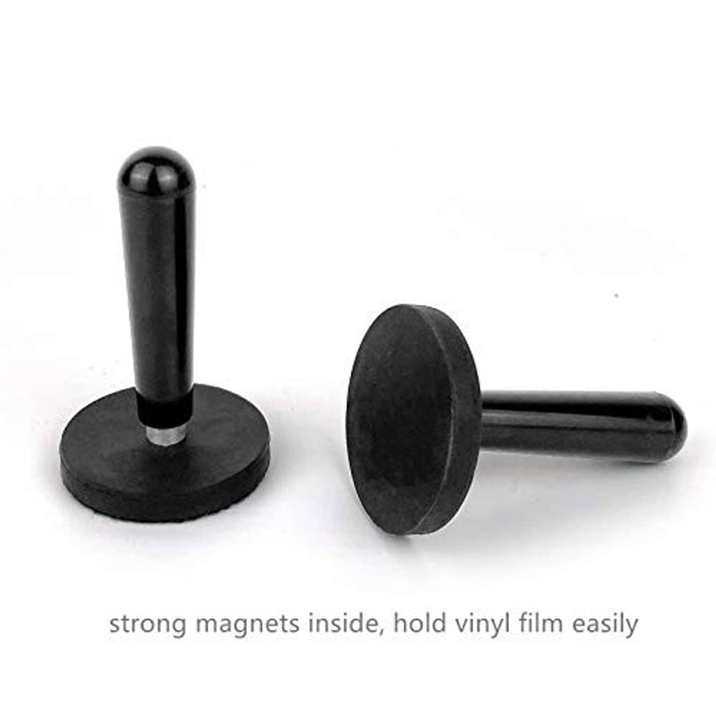 Magnetic vinyl wrap tools with black magnetic heads and posts