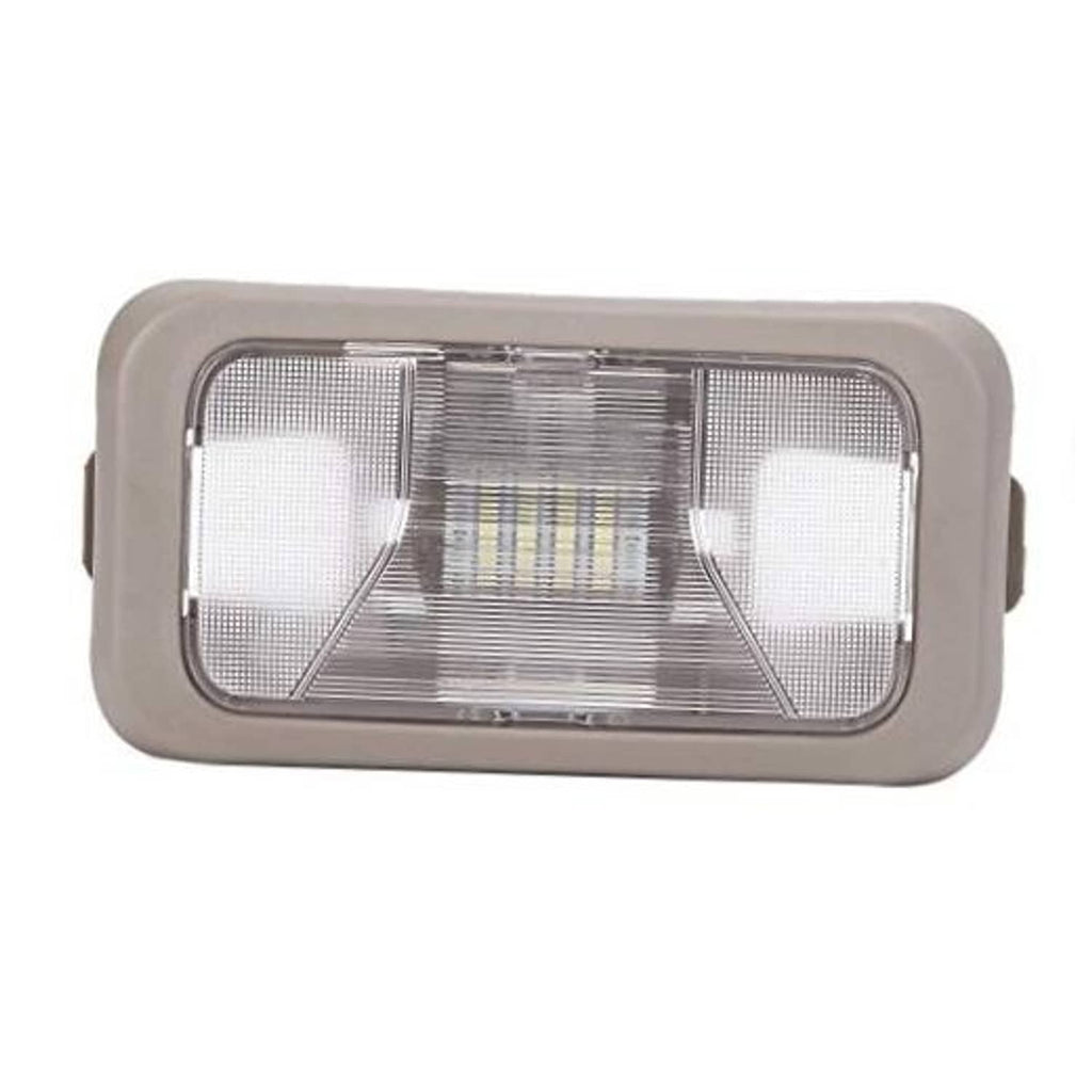 Beige car dome roof ceiling light with clear lens and LED panel