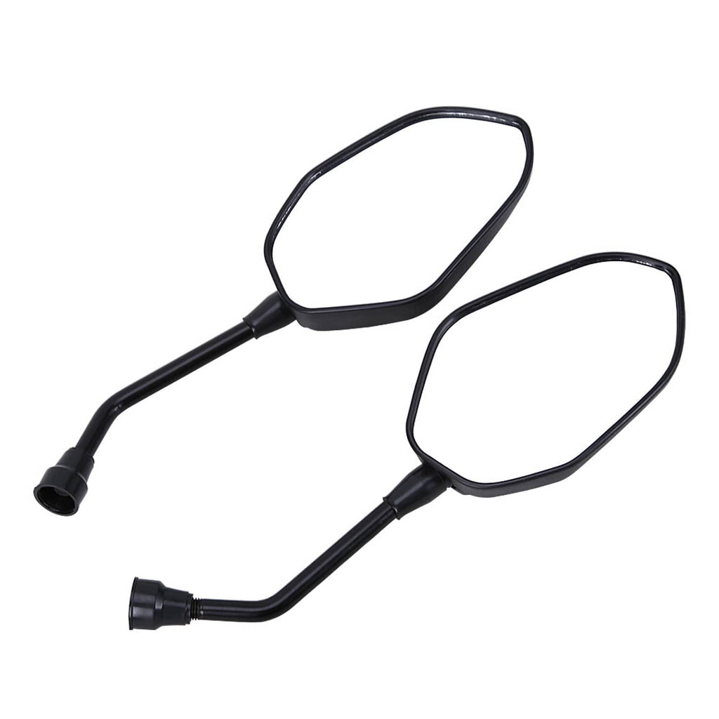ATV rearview side mirror pair with curved reflective lenses and angled stems