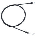 Black variable speed drive cable with two connector ends, loosely looped