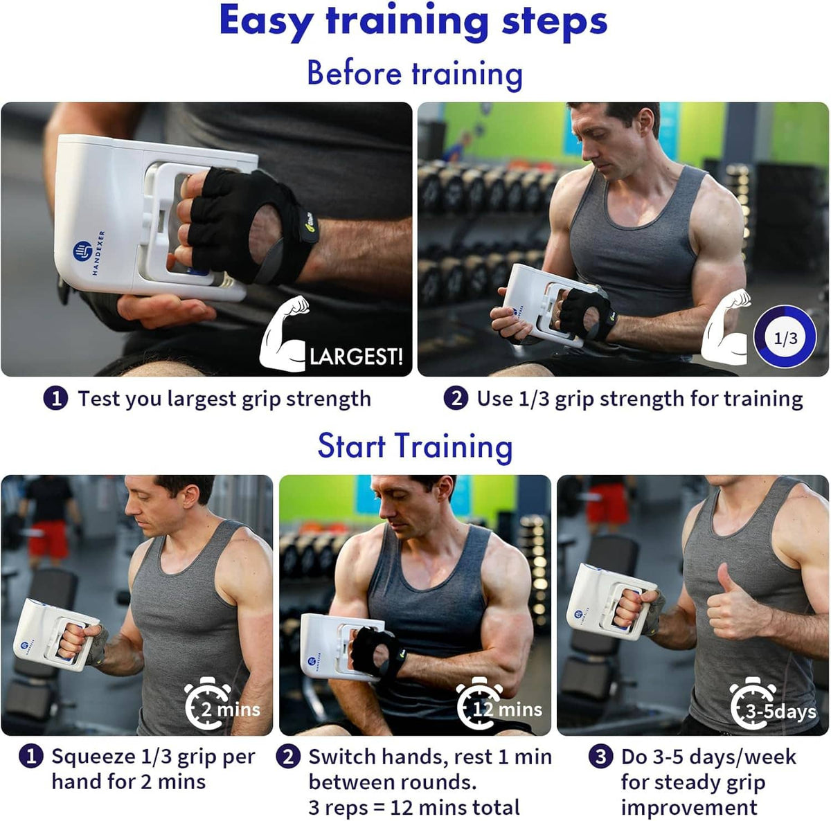 Digital grip strength tester in gym during training steps for grip improvement