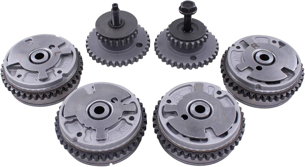 Cam phaser sprocket gears for timing chain kit with toothed gear wheels