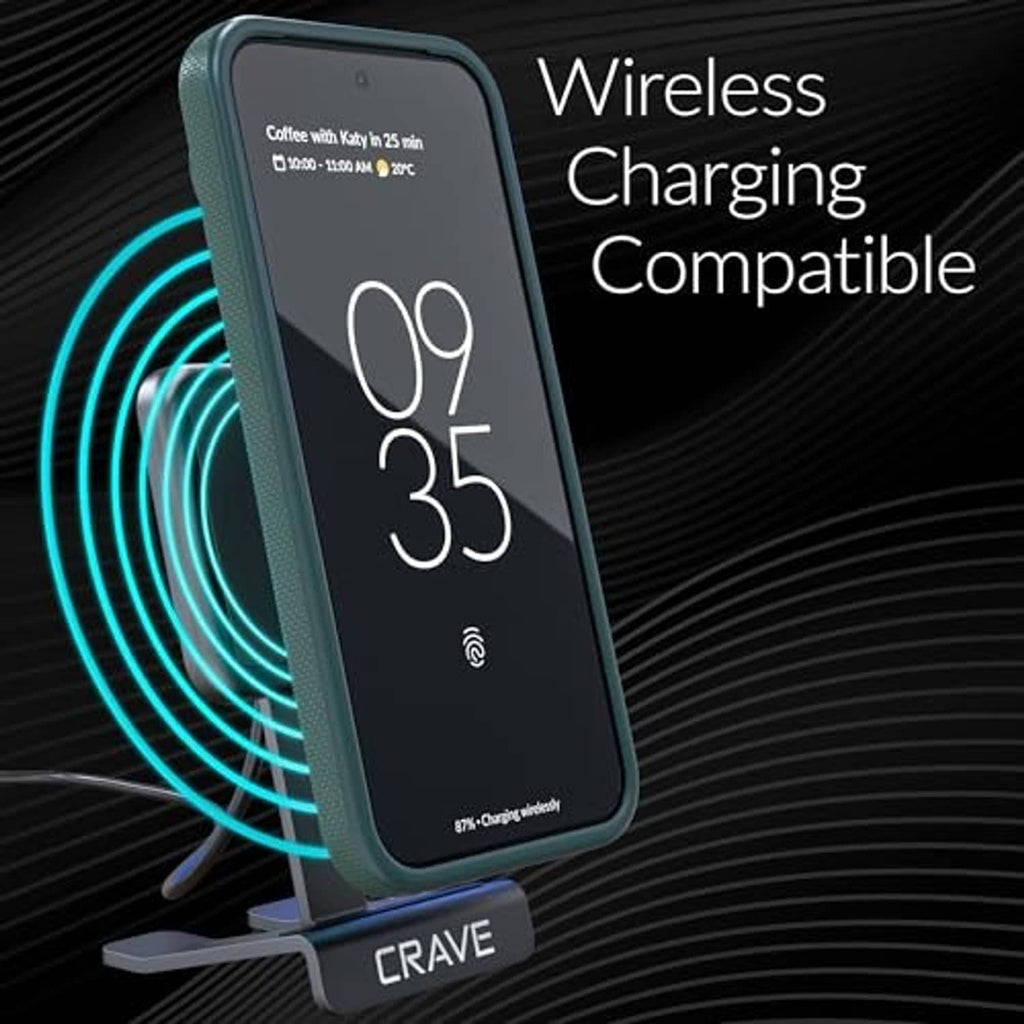 Forest green phone case compatible with wireless charging for Pixel 10 Pro XL