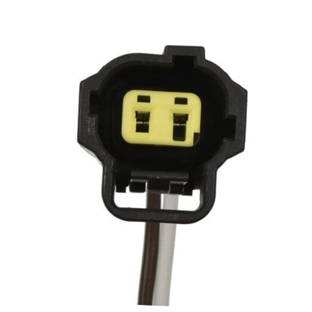 Engine camshaft sensor pigtail connector with 2-pin yellow plug and black housing