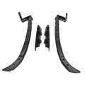 4-pack black front headlight and bumper bracket mount retainers, curved support strips