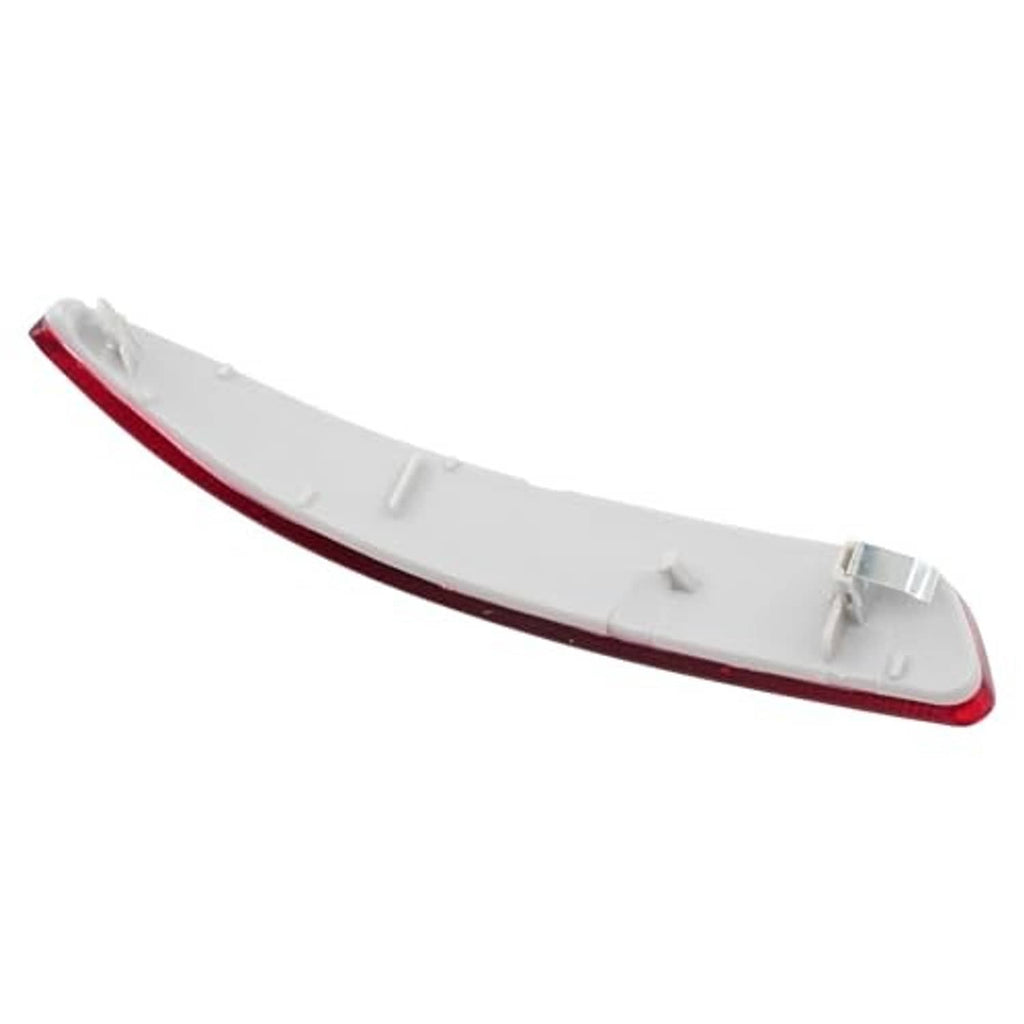 Rear bumper reflector marker trim with white backing and red outer lens