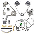Timing chain kit with water pump components: chains, sprockets, pump, gaskets, seals