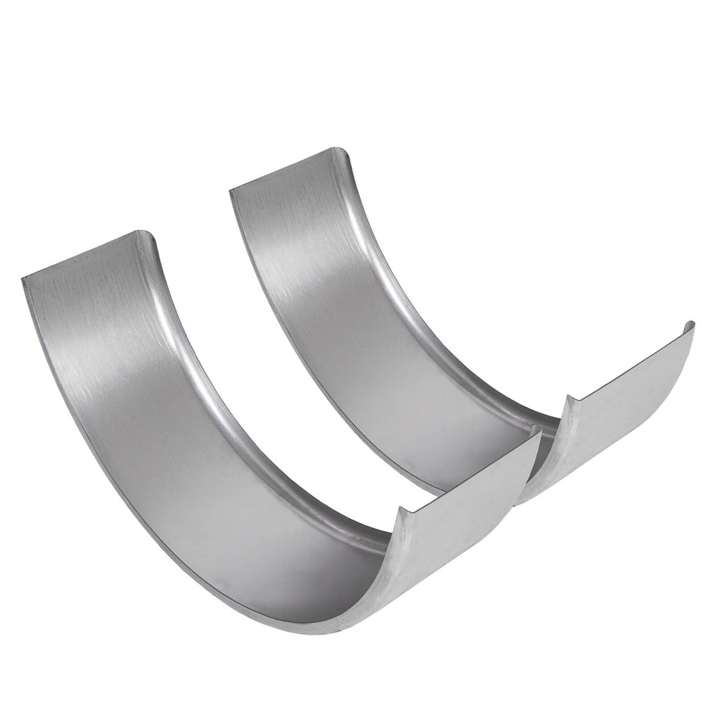 Curved steel trailer fender pair with open ends and stamped mounting features