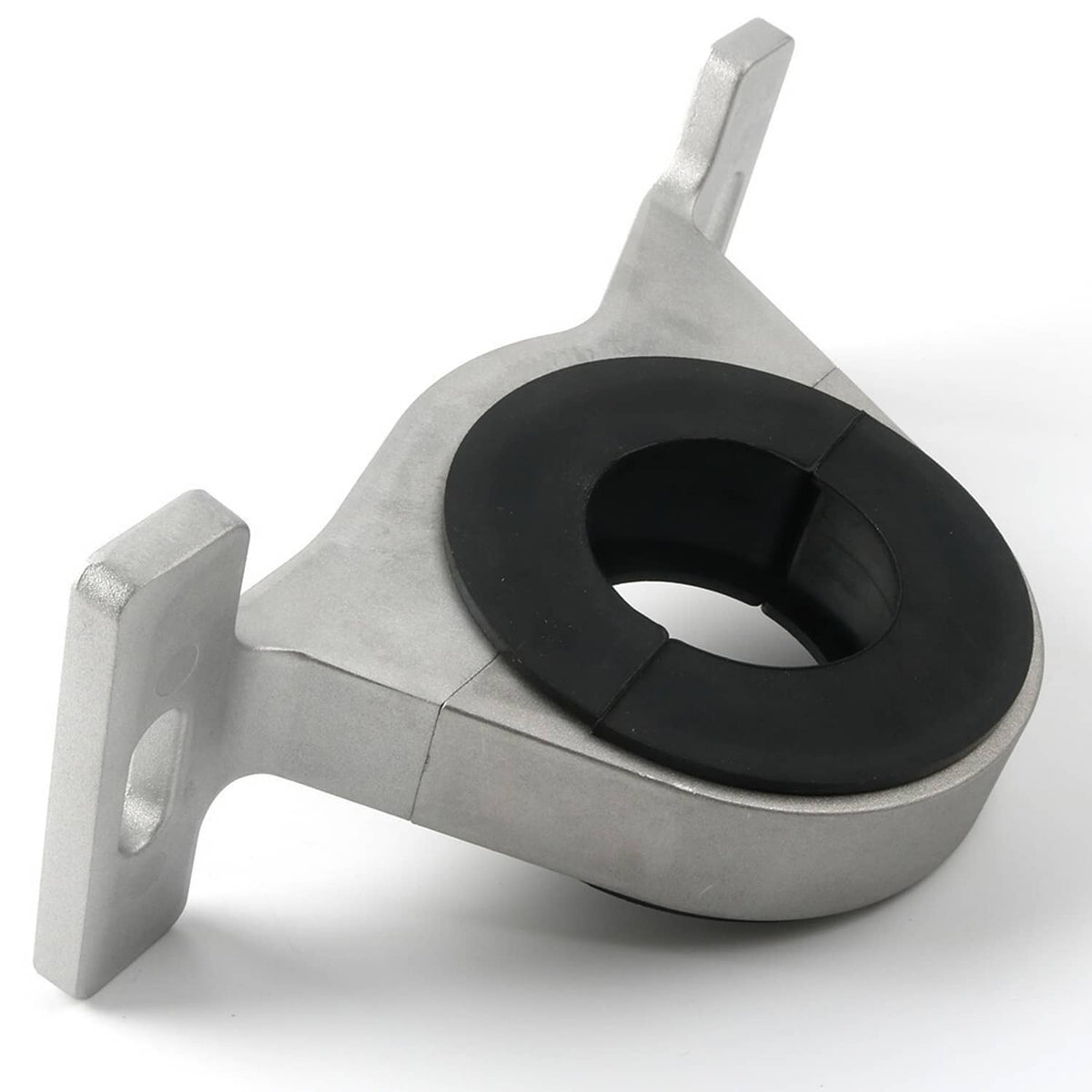 Metal carrier with black rubber center support bushing