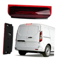 Center high mount stop light with red lens and black mounting housing