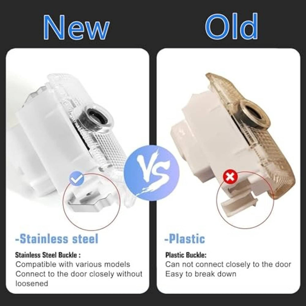 Car door light connector comparison: stainless steel buckle design vs plastic buckle