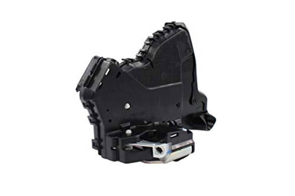 Single black power door lock actuator, front-facing housing with metal latch piece