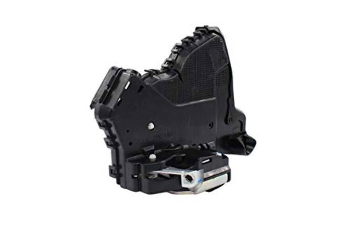 Single black power door lock actuator, front-facing housing with metal latch piece