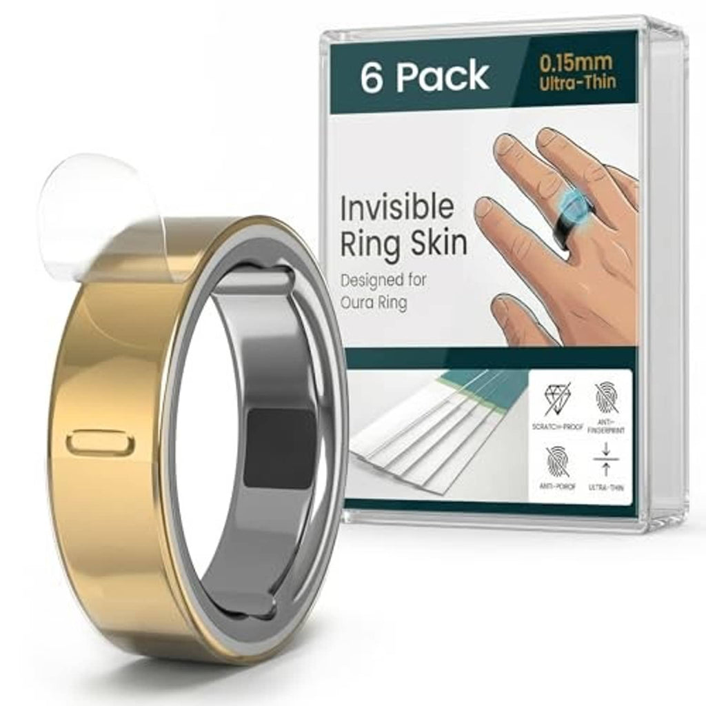 Clear ultra-thin ring skin protector 6-pack, with transparent ring cover film