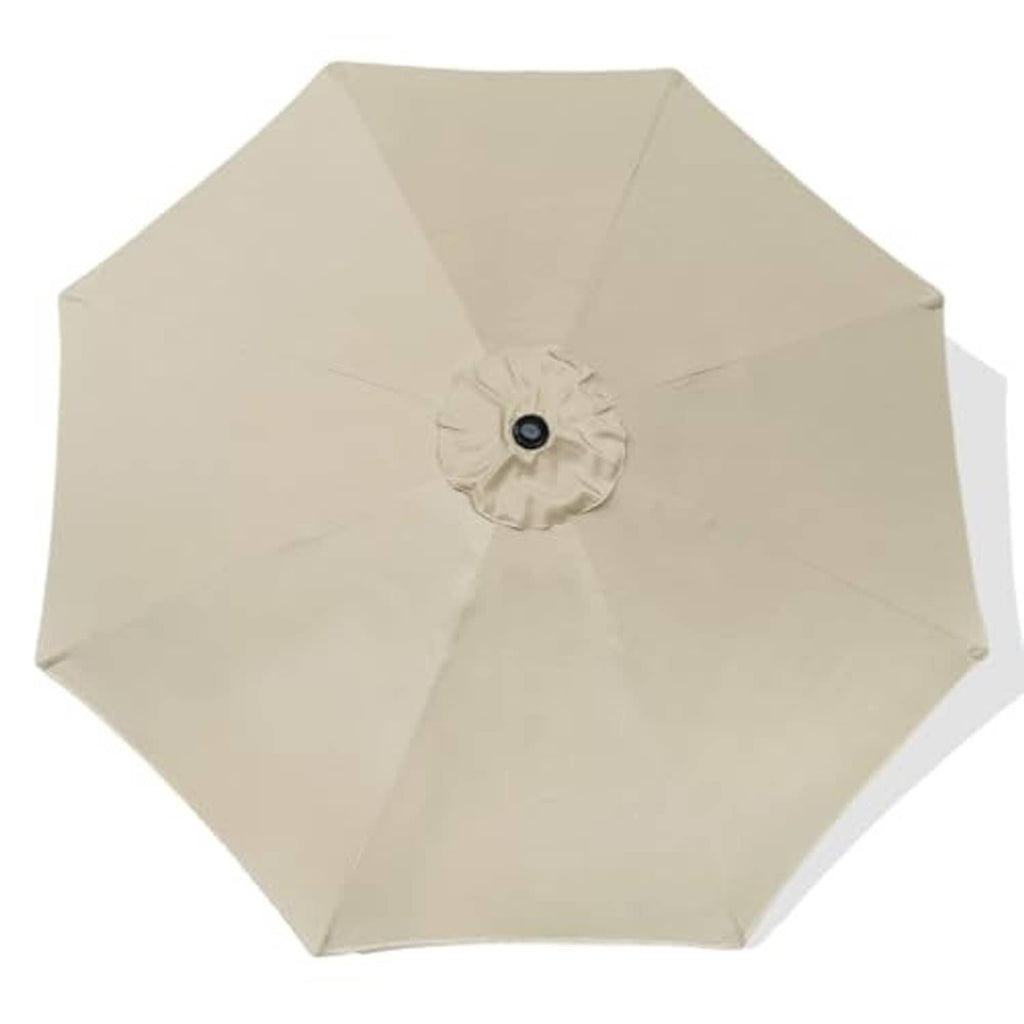 Beige octagonal patio umbrella replacement canopy with central vent button detail