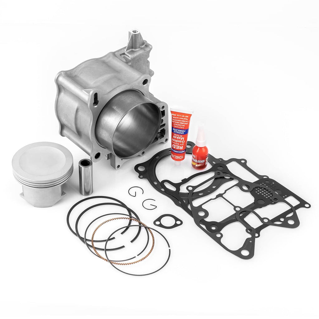 Cylinder jug top-end kit with piston, piston rings, and multiple black gasket plates