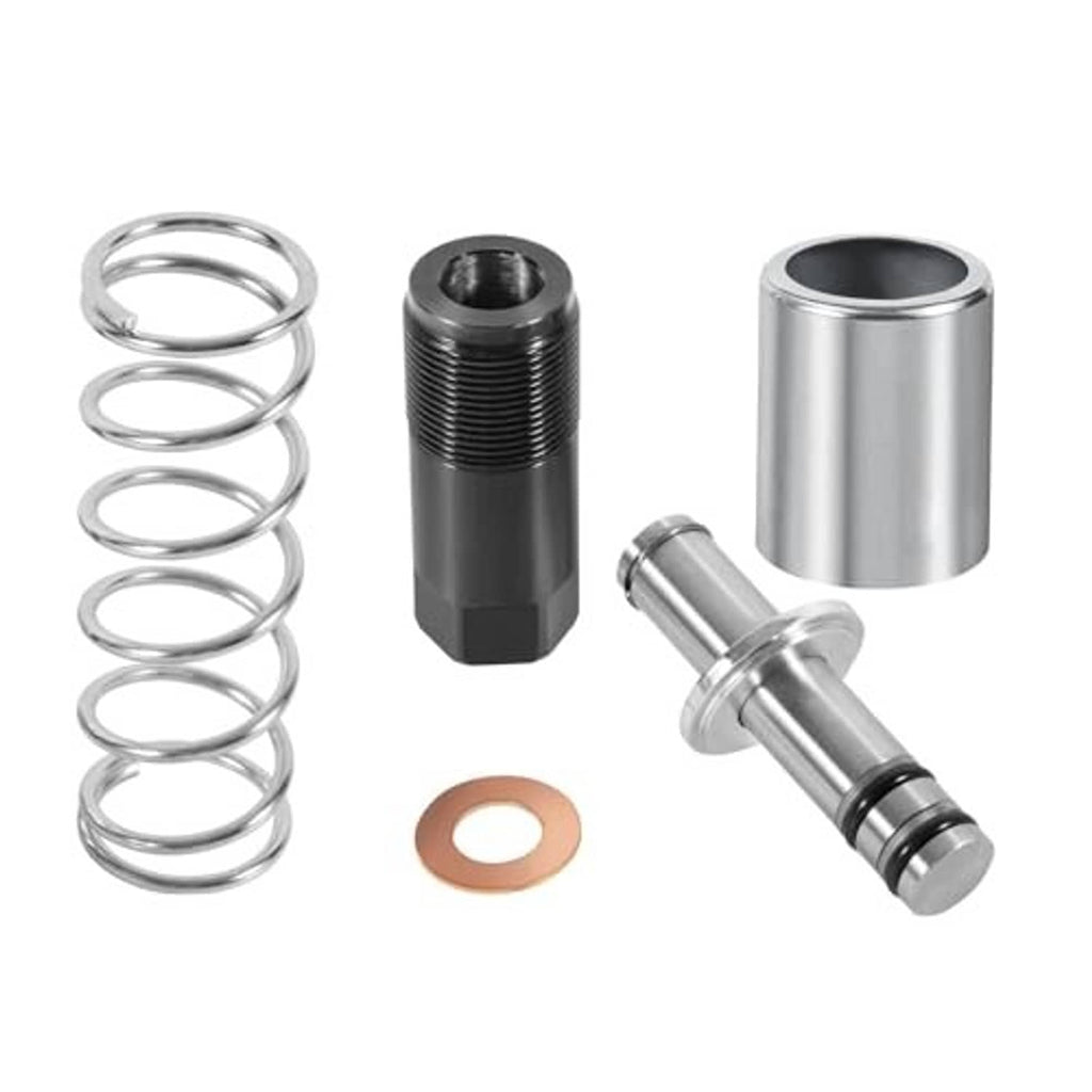 Hydraulic floor jack pump plunger kit: coil spring, threaded cylinder, piston rod, gasket