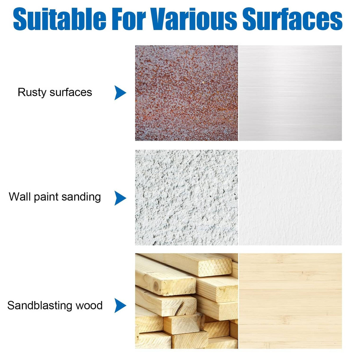 Wire wheel cup brush for removing rust, sanding wall paint, and preparing wood