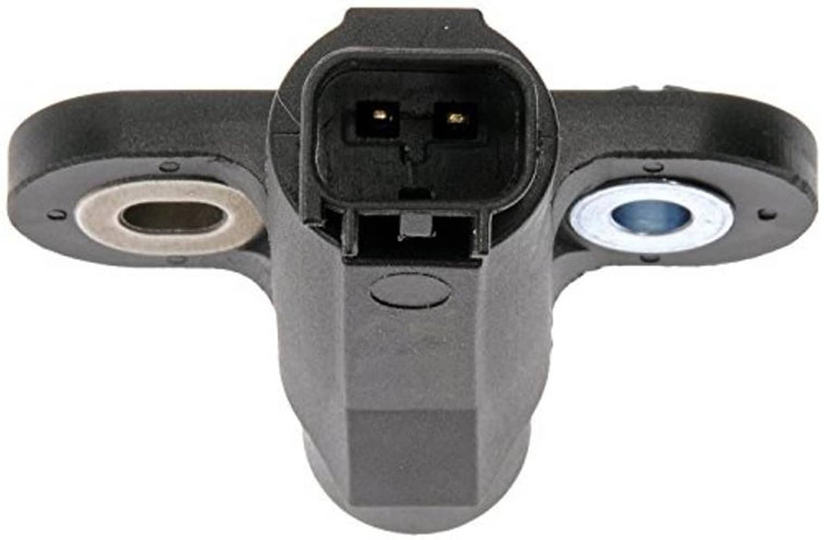 Engine crankshaft position sensor with 2-pin electrical connector and metal mounting plates