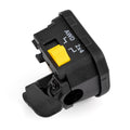 Black thumb throttle lever assembly with yellow switch insert and AWD 2x4 marking