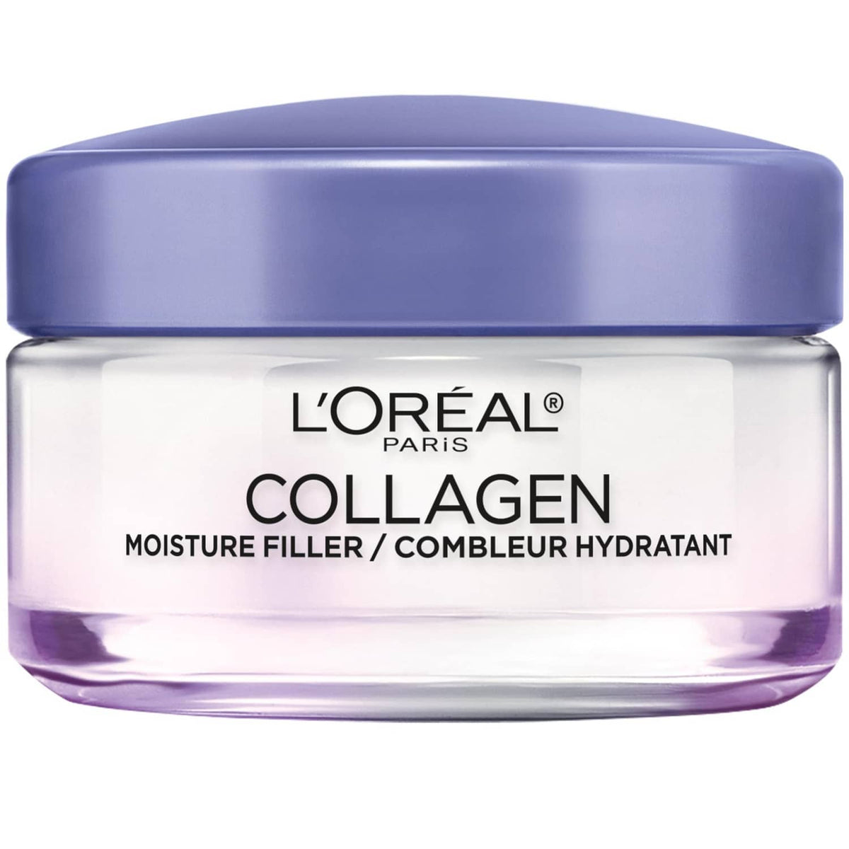 L’Oreal Collagen daily face moisturizer jar with purple lid
