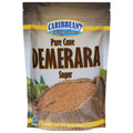 Pure cane demerara sugar pouch with brown sugar granules and mesh pack
