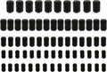 Set of black clip-on ferrite ring cores for RFI/EMI noise suppression cables
