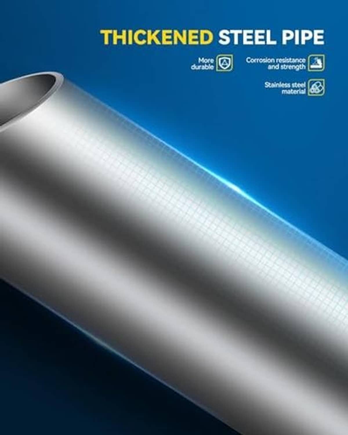 Thickened stainless steel exhaust pipe with textured finish