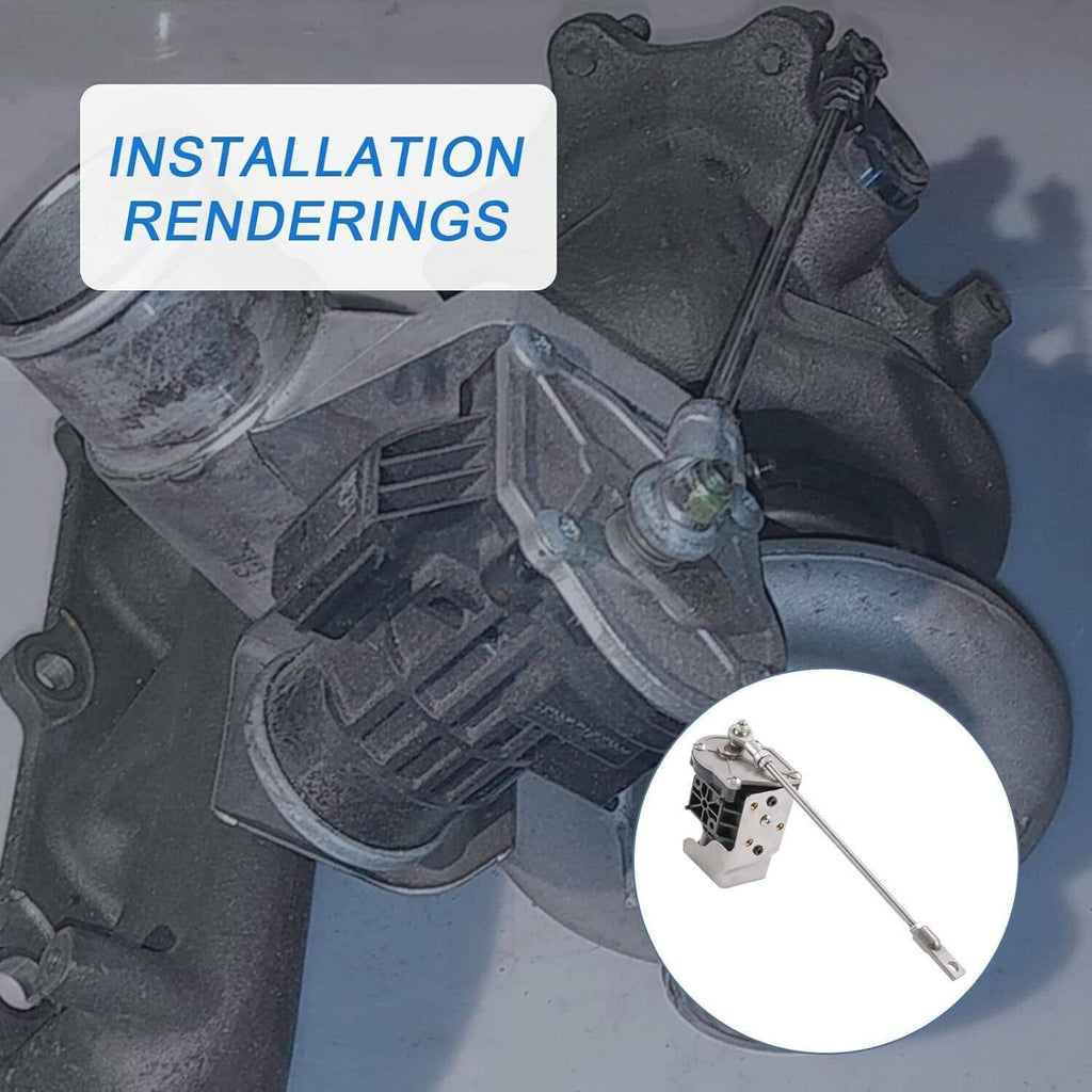 Wastegate control valve solenoid shown installed near engine components