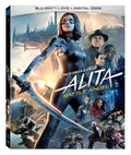 Alita: Battle Angel Blu-ray case with action artwork and title text