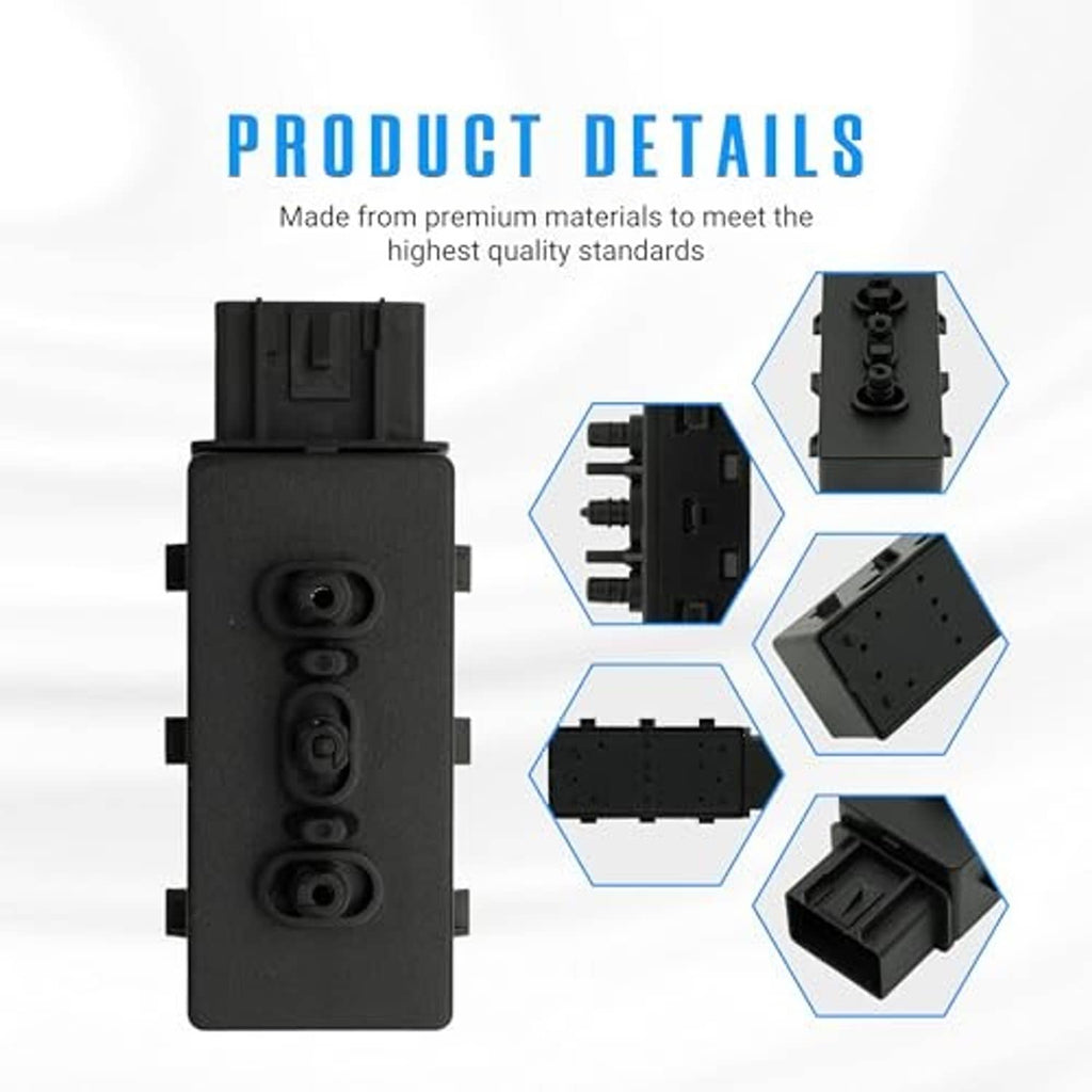 6-way power seat adjustment switch driver-side module with molded housing details