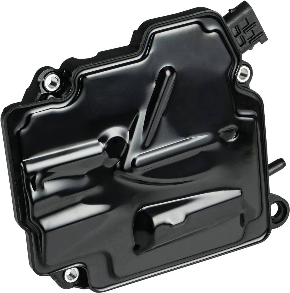 Black electronic intelligent servo module with mounting holes and wiring connector
