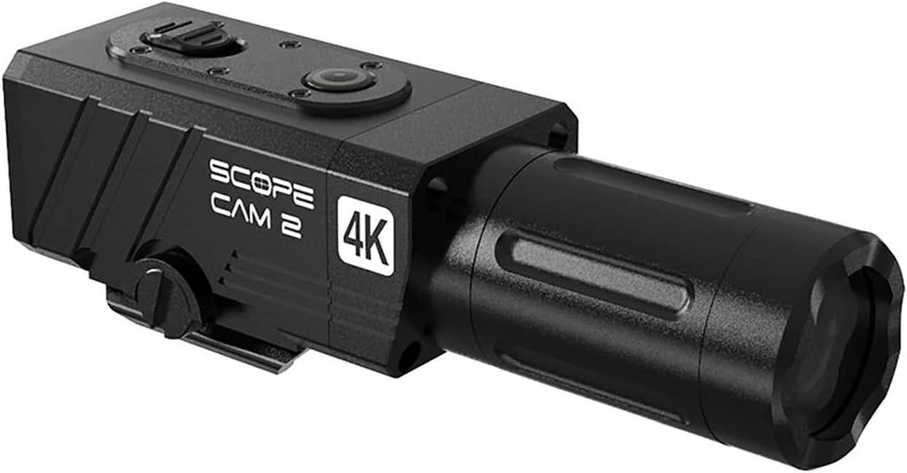 Black mini 4K action camera with durable housing and prominent front lens barrel